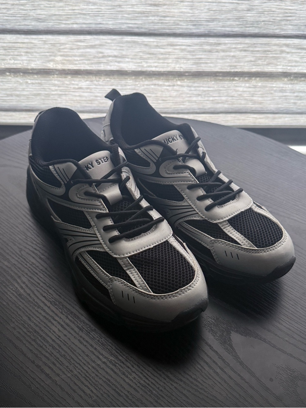 Black and Silver Sneakers